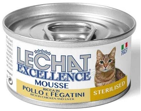 Monge Lechat Excellence Mousse, Mousse with Chicken and Liver for Neutered Cats 85g - Cat Pâté - Main image