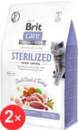 Brit Care Cat Grain-Free Sterilized Weight Control 2× 0,4 kg - Granule pre mačky
