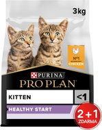 PRO PLAN Kitten Healthy Start granule pro koťata kuře 3 kg 2 + 1 - Kibble for Kittens