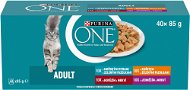 Purina ONE Mini-fillets with Lamb, Sea Fish, Chicken, Beef and Vegetables in Sauce 40 × 85g - Cat Food Pouch