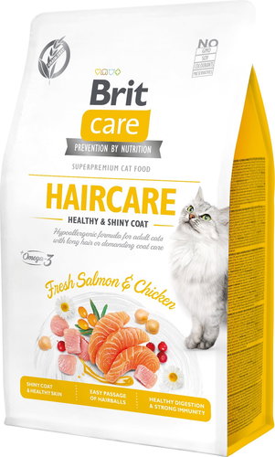 Brit Care Cat Grain-Free Haircare Healthy & Shiny Coat, 0.4kg - Cat Kibble - Main image