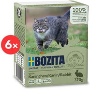 Bozita bezobilné kousky králík v omáčce 6 × 370g - Konzerva pro kočky