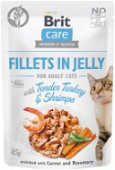 Brit Care Cat Fillets in Jelly with Tender Turkey & Shrimps 85 g  - Kapsička pro kočky