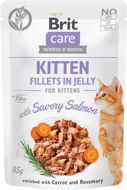 Brit Care Cat Kitten Fillets in Jelly with Savoury Salmon 85g - Cat Food Pouch