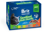 Brit premium cat pouches Sterilised Plate 12× 100 g - Kapsička pre mačky