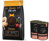 Fitmin cat For Life Adult Chicken 8 kg + FFL Cat tin Sterilized Salmon 2× 415 g - Granule pre mačky