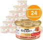 Gourmet gold Melting Heart jemná paštéta s omáčkou vnútri a lososom 24 × 85 g - Konzerva pre mačky