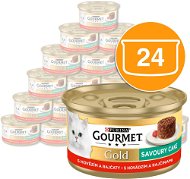 Gourmet gold Savoury Cake with beef and tomatoes 24 × 85 g - Canned Food for Cats