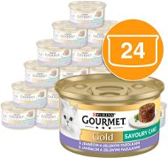 Gourmet gold Savoury Cake with lamb and green beans 24 × 85 g - Canned Food for Cats