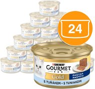 Gourmet gold paštéta s tuniakom 24×  85 g - Paštéta pre mačky