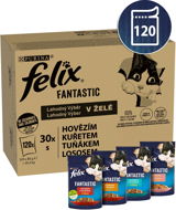 Felix Fantastic multipack lahodný výběr v želé 120 × 85 g - Kapsička pro kočky