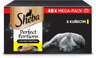 Sheba Perfect Portions vaničky s kuraťom pre dospelé mačky 8 × ( 6 × 37,5 g ) - Vanička pre mačky