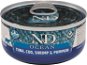 N&D Ocean Cat Adult Tuna & Cod & Shrimp & Pumpkin 70 g - Canned Food for Cats