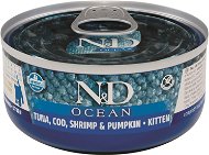 N&D Ocean Cat Kitten Tuna & Cod & Shrimp & Pumpkin 70 g - Konzerva pre mačky