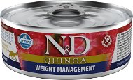 N&D Quinoa Cat Adult Weight Management Lamb & Brocolli 80 g - Konzerva pre mačky