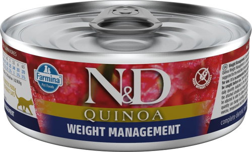 N&D Quinoa Cat Adult Weight Management Lamb & Brocolli 80 g - Canned Food for Cats - Main image