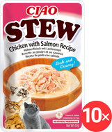 Ciao Churu Cat Stew chicken and salmon recipe 10 × 40 g - Cat Food Pouch