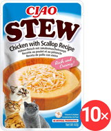 Ciao Churu Cat Stew chicken and scallop recipe 10 × 40 g - Cat Food Pouch