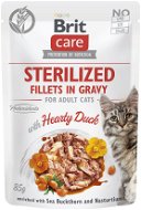 Brit Care Cat Sterilized Fillets in Gravy with Hearty Duck 85 g  - Cat Food Pouch