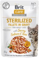 Brit Care Cat Sterilized Fillets in Gravy with Savory Salmon & Tuna 85 g - Kapsička pre mačky