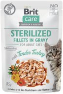 Brit Care Cat Sterilized Fillets in Gravy with Tender Turkey 85 g - Cat Food Pouch