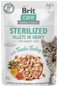 Brit Care Cat Sterilized Fillets in Gravy with Tender Turkey 85 g - Cat Food Pouch