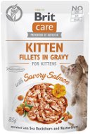 Brit Care Cat Kitten Fillets in Gravy with Savory Salmon 85 g - Kapsička pre mačky