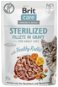Brit Care Cat Sterilized Fillets in Gravy w/Healthy Rabbit 85 g - Cat Food Pouch