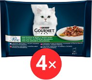 Gourmet Perle multipack rybí a masový výběr ve šťávě  4 × 85 g - Cat Food Pouch