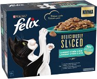 Felix deliciously sliced Tasty Shreds multipack delicious selection in jelly 12 × 80 g - Cat Food Pouch