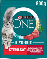 Purina ONE Bifensis Sterilised dry cat food with beef 800g - Cat Kibble