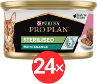 Pro Plan cat sterilised maintenance tuniak a losos v paštéte 24× 85 g - Konzerva pre mačky