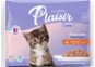 Plaisir cat MULTIPACK Kitten s kuracím 4 × 100 g - Kapsička pre mačky