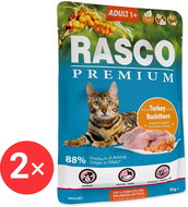 Rasco Premium Adult Turkey Capsule with Sea Buckthorn 2 × 85 g - Cat Food Pouch