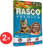Rasco Premium Adult duck capsule with sea buckthorn 2 × 85 g - Cat Food Pouch