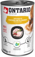 Ontario Konzerva kuřecí paté s králíkem 400 g - Canned Food for Cats