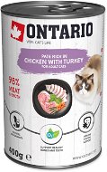 Ontario Konzerva kuřecí paté s krůtou 400 g - Canned Food for Cats
