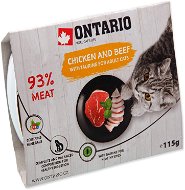 Ontario Vanička kuřecí s hovězím a taurinem 115 g - Cat Food in Tray