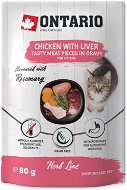 Ontario Kapsička Kitten kuřecí s játry v omáčce 80 g - Cat Food Pouch