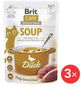 Brit Care Cat Polévka s lososem 3 × 75 g - Polévka pro kočky