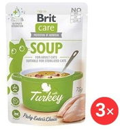 Brit Care Cat Polévka s krůtou 3 × 75 g - Polévka pro kočky