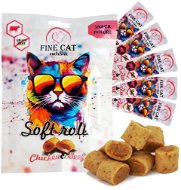 Fine Cat Exclusive soft roll svačinka pro kočky kuřecí s hovězím 5 × 10 g - Cat Treats