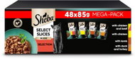 Sheba tasakos eledel, vegyes válogatás lében felnőtt macskáknak 48 × 85 g - Alutasakos macskaeledel