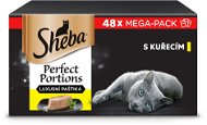 Cat Food Pouch Sheba Perfect Portions vaničky s kuřecím pro dospělé kočky 48 × 37,5 g - Kapsička pro kočky