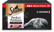Cat Food Pouch Sheba Perfect Portions vaničky s lososem pro dospělé kočky 48 × 37,5 g - Kapsička pro kočky