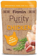 Fitmin Purity Chicken pouch for cats with hearts 100 g - Cat Food Pouch