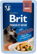 Brit Premium by Nature Cat Delicate Fillets in Gravy with Chicken for Sterilised 85 g - Cat Food Pouch
