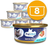 PreVital konzerva pro kočky tuňák 8 × 85 g - Konzerva pro kočky