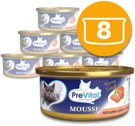 PreVital konzerva pro kočky losos 8 × 85 g - Konzerva pro kočky