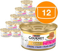 Gourmet Gold Kitten canned food for kittens, veal pâté 12x85g - Canned Food for Cats